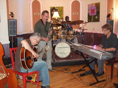Vortex friends performing at CD release party