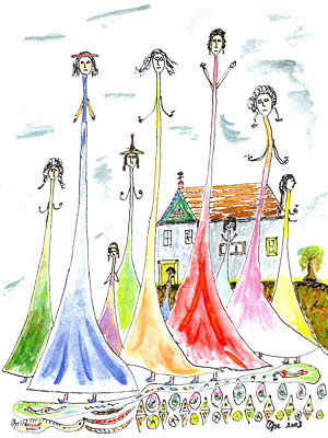 Dolls, art by Hayg Boyadjian