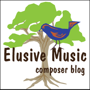 Elusive Music composer blog showing bird and tree