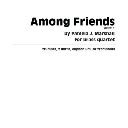 Cover for Among Friends, contemporary chamber music for brass ensemble